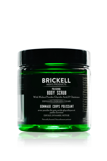 Best body scrub for men from Brickell Men's Products for aging skin and body acne shower scrub