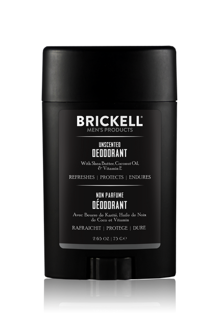 Unscented Men's Deodorant, Men's Natural Deodorant, Natural Deodorant for Men, Brickell Men's Products