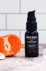 Best eye serum for eye bags, dark circles, crows feet, wrinkles, and lines made with natural ingredients by Brickell Men's Products